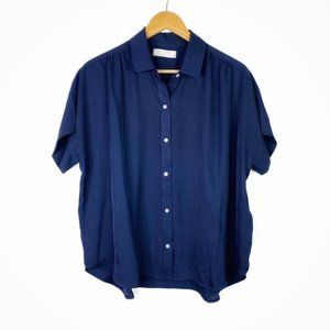 Everlane Japanese GoWeave Light Square Shirt Navy